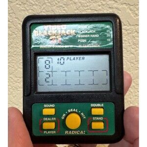 Radica 1995 Video Black Jack 21 Handheld Video Game Model 450